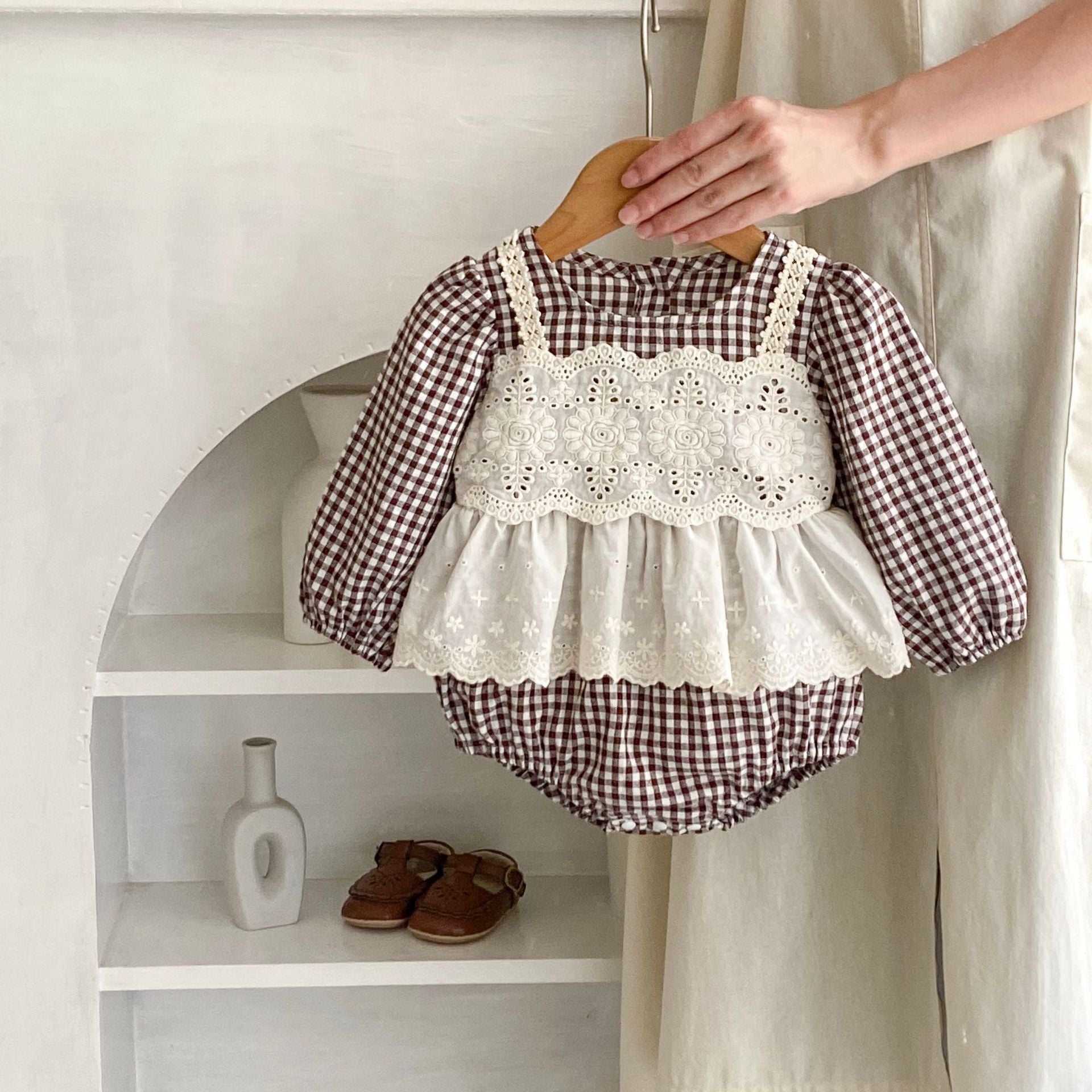 Baby Girl Little Lady Cute Lace Small Skirt Triangle Rompers